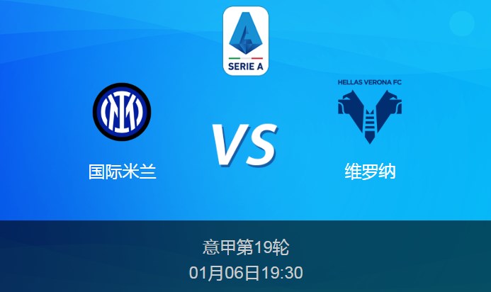 意甲前瞻：国际米兰vs维罗纳比分预测分析