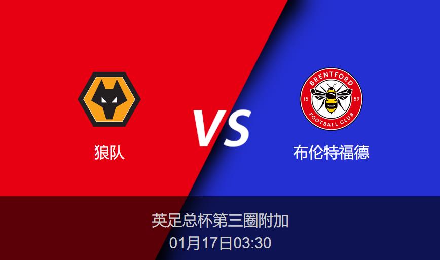 英足总杯前瞻：狼队vs布伦特福德比分预测分析