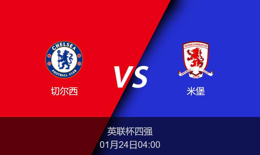 英联杯前瞻：切尔西vs米堡比分预测分析