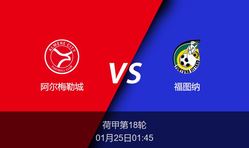 荷甲：阿尔梅勒城vs福图纳比分预测前瞻分析