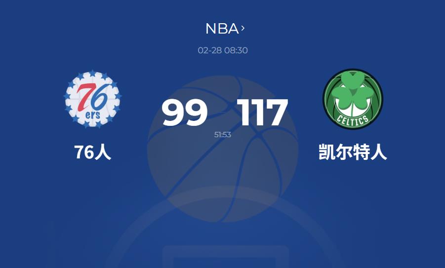 NBA：凯尔特人豪取9连胜，四巨头合砍96分力克76人