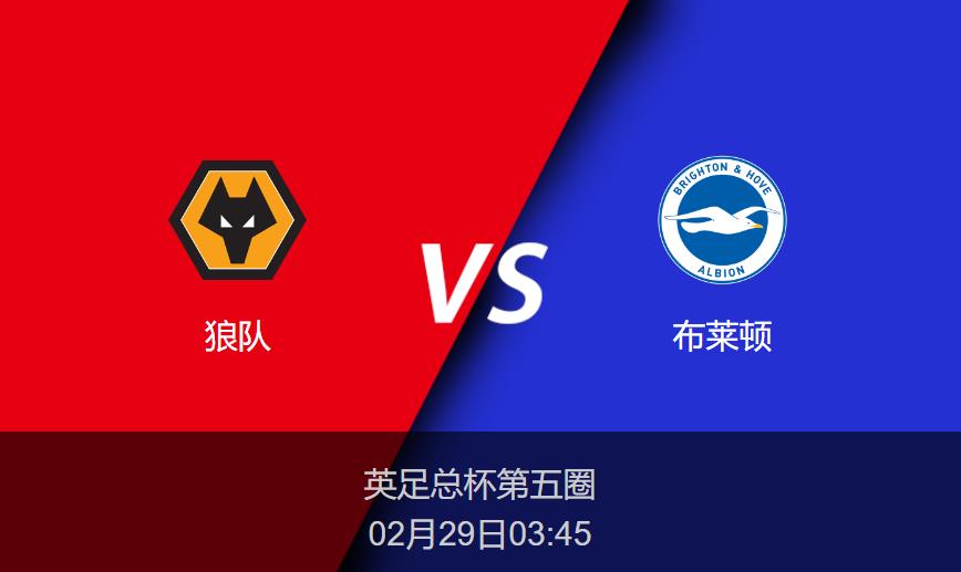英足总杯：狼队vs布莱顿比分预测前瞻分析