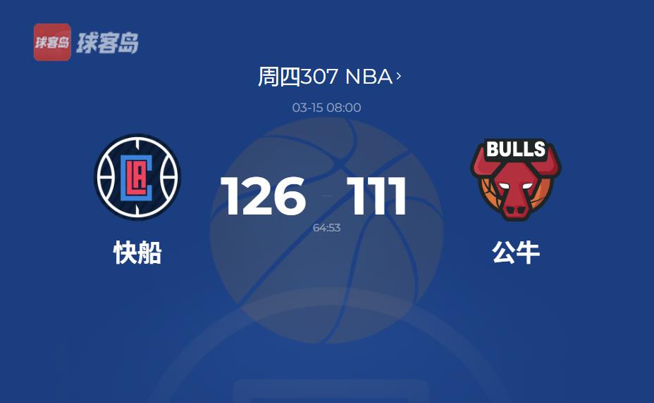 NBA战报：哈登缺阵，快船依旧强势！伦纳德乔治合力击败公牛，乔治创纪录